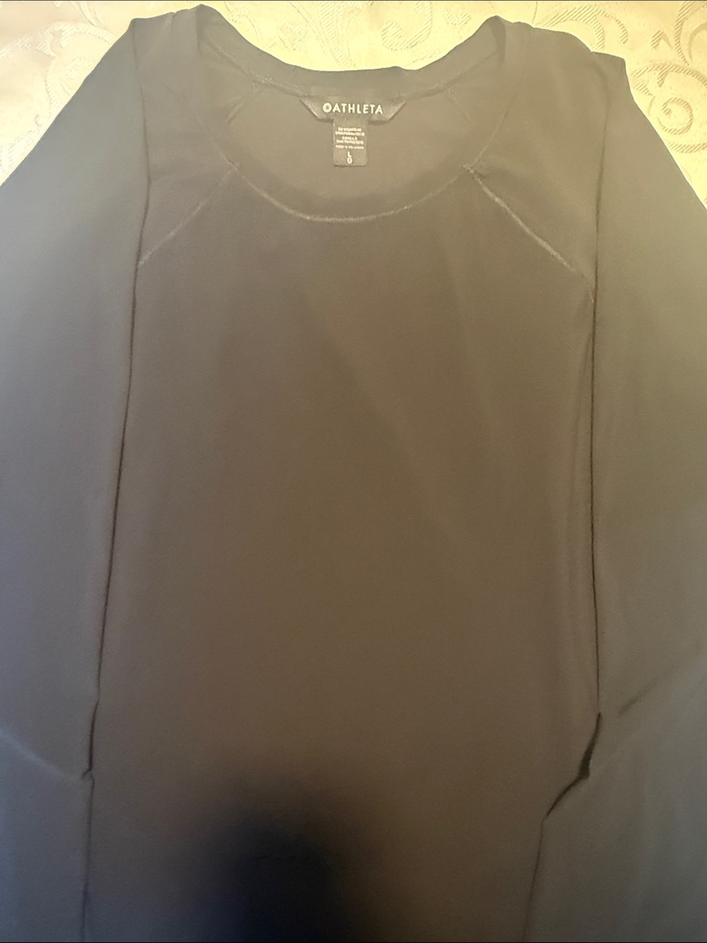 Athleta Black Long‎ Sleeve Crew Top